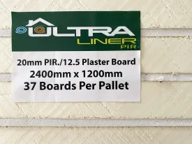 82.5mm Ultraliner Insulated PIR Plasterboard - Per Board