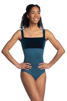 AinslieWear 102V Square Neck with Velvet Bodice Leotard