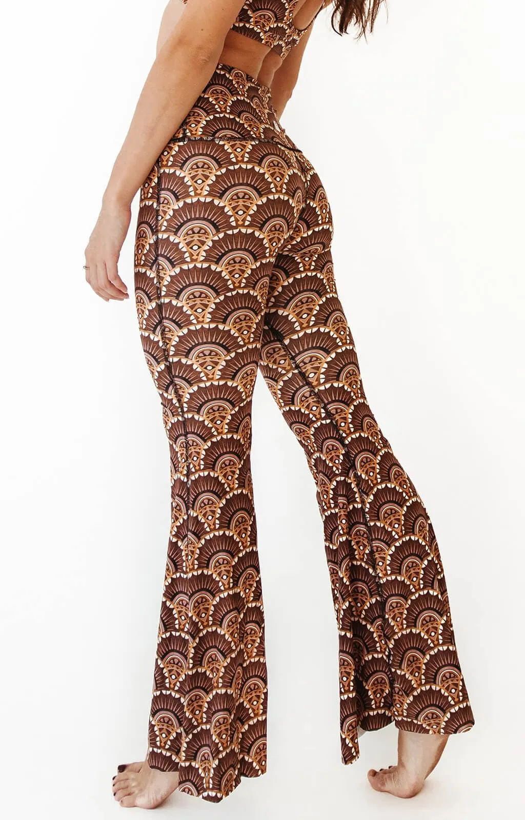 Art Deco Printed Bell Bottoms