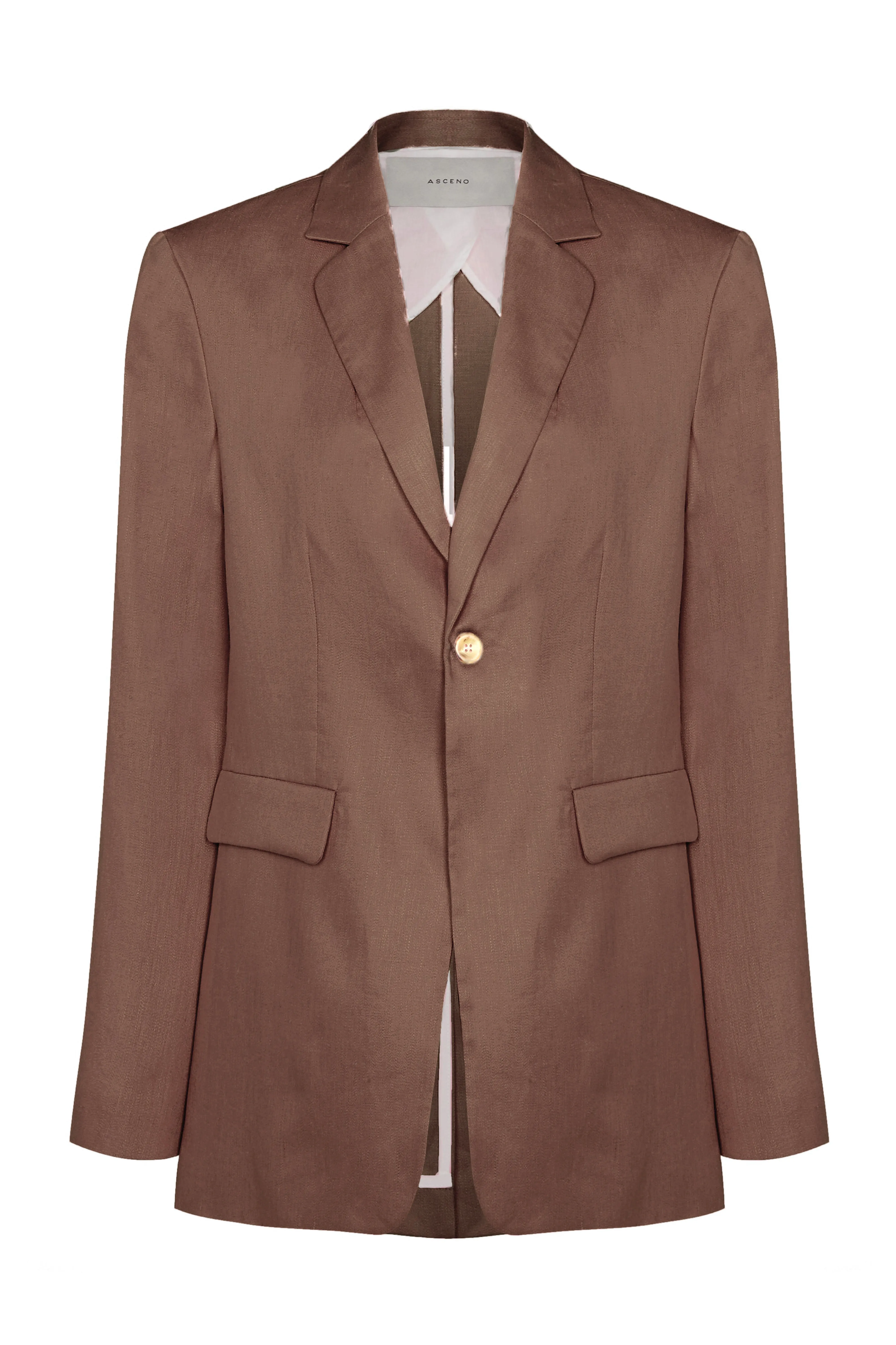 Azores Blazer Sepia Linen