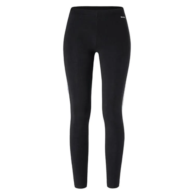 Barrel Fit Womens Cotton Leggings-BLACK