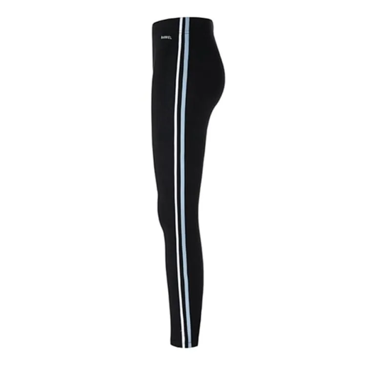 Barrel Fit Womens Cotton Leggings-BLACK