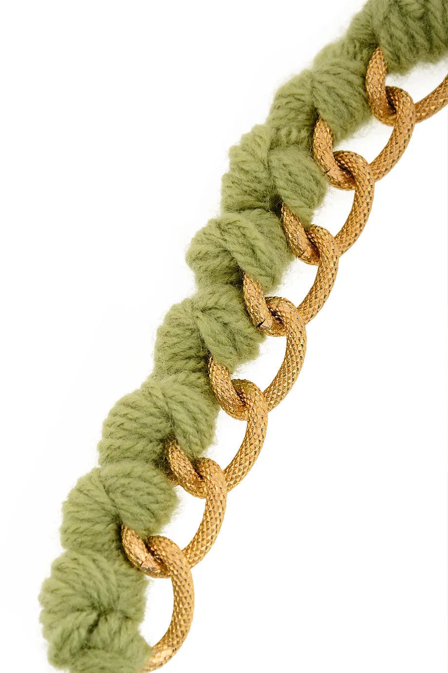 BEHIND THE ROPES LAURITA Pistachio Cotton Cords Bracelet