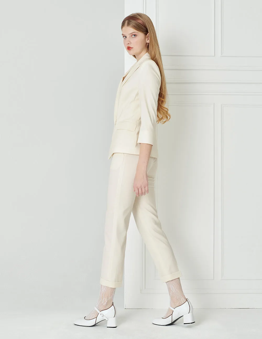 BORA AKSU Simple Cuffed Slim-Fit Trousers