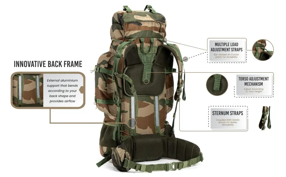 Colonel Pro 105 L Rucksack With Organizer Pack Army Green