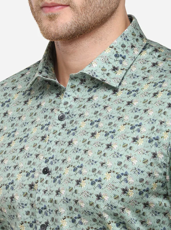 Deep Sea Printed Slim Fit Party Wear Shirt | Wyre