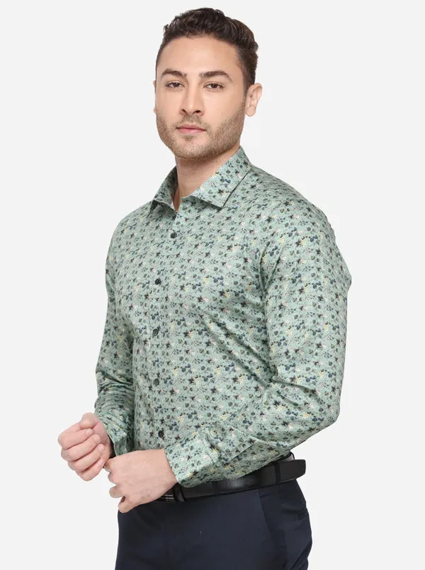 Deep Sea Printed Slim Fit Party Wear Shirt | Wyre