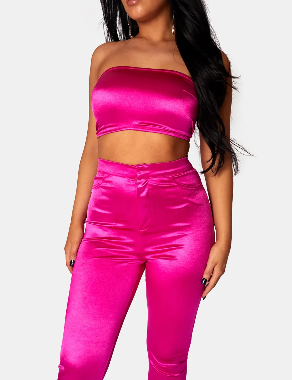 DISCO SKINNY LEG TROUSERS PINK