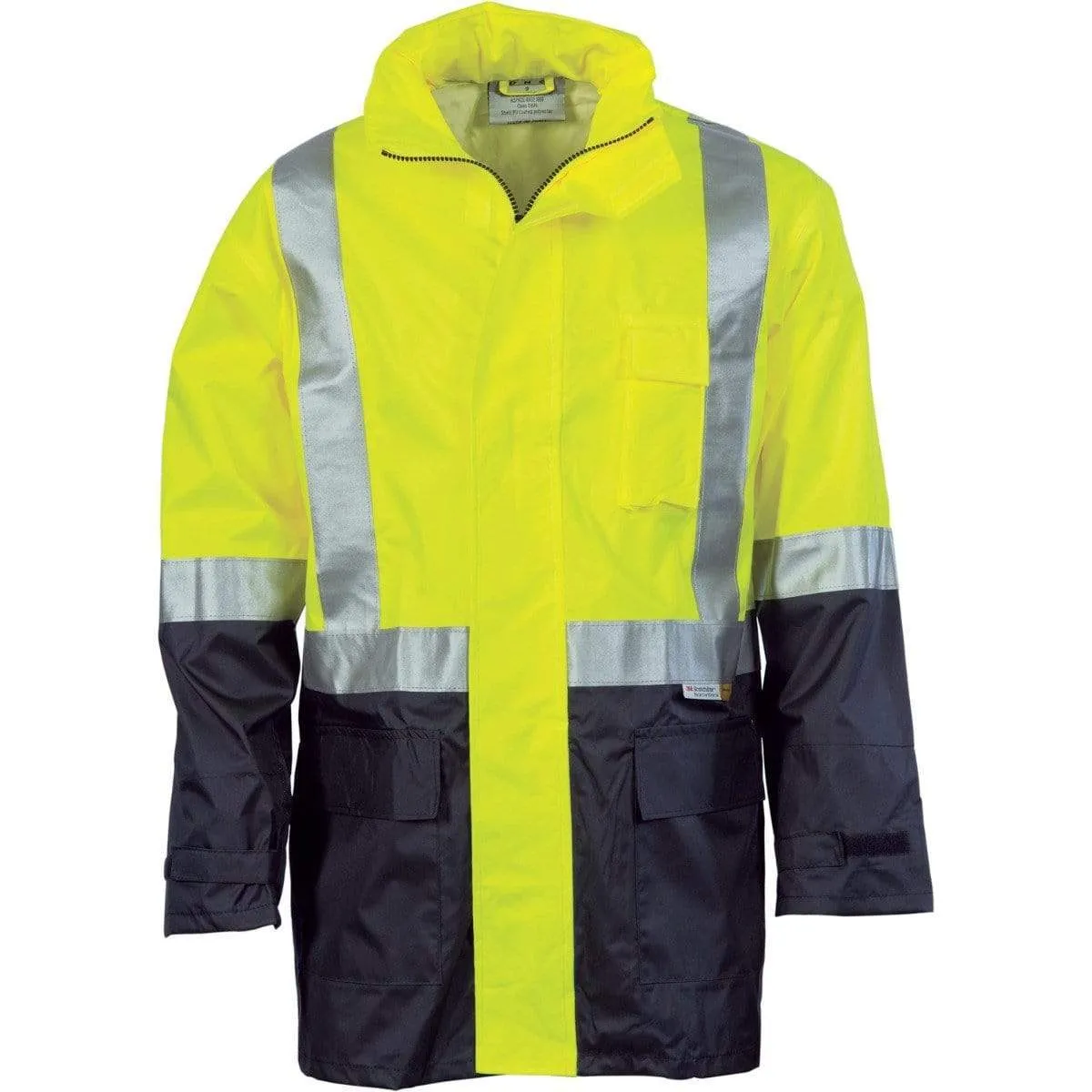 Dnc Workwear Hi-vis Two-tone Lightweight Rain Jacket With 3m R/tape - 3879