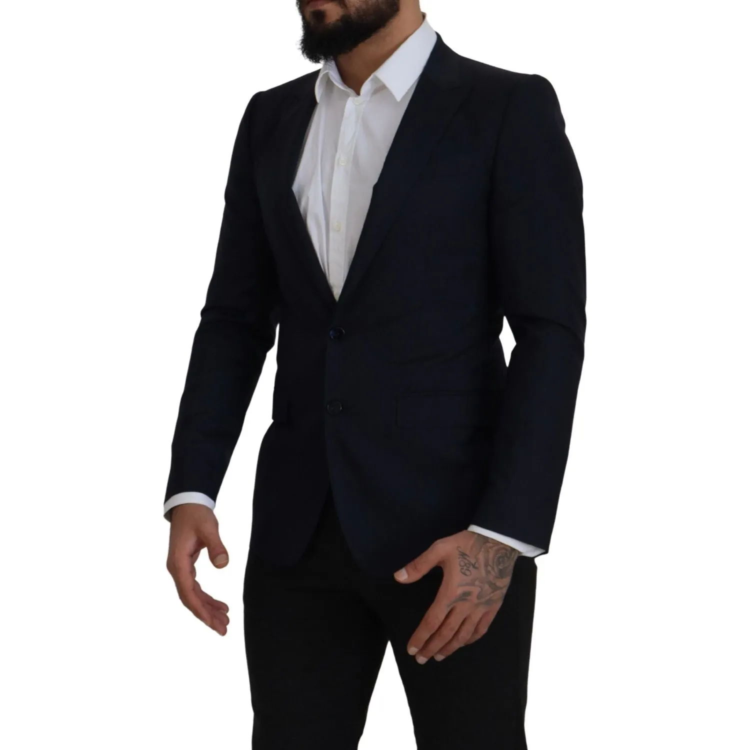 Dolce & Gabbana Elegant Single Breasted Wool Silk Blazer