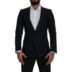 Dolce & Gabbana Elegant Single Breasted Wool Silk Blazer