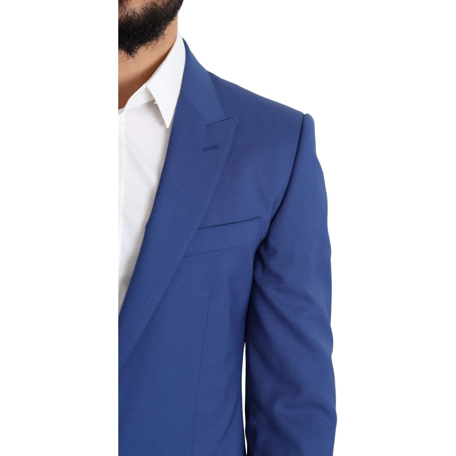 Dolce & Gabbana Exquisite Blue Wool Martini Blazer Jacket