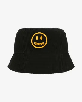 DREW HOUSE BLACK PAINTED MASCOT CODUROY BUCKET HAT