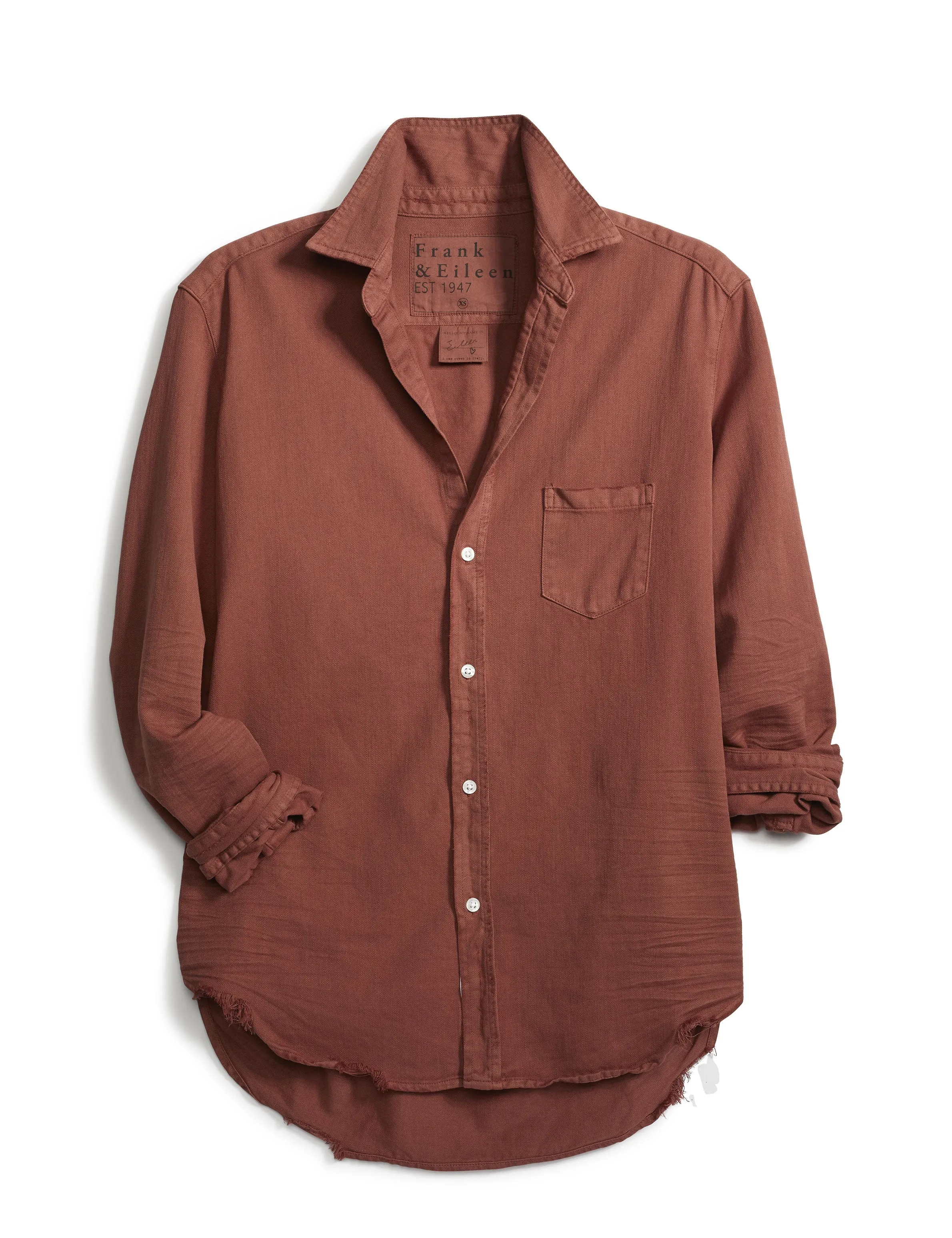 Frank & Eileen - Eileen Woven Button Up Shirt in Rosewood