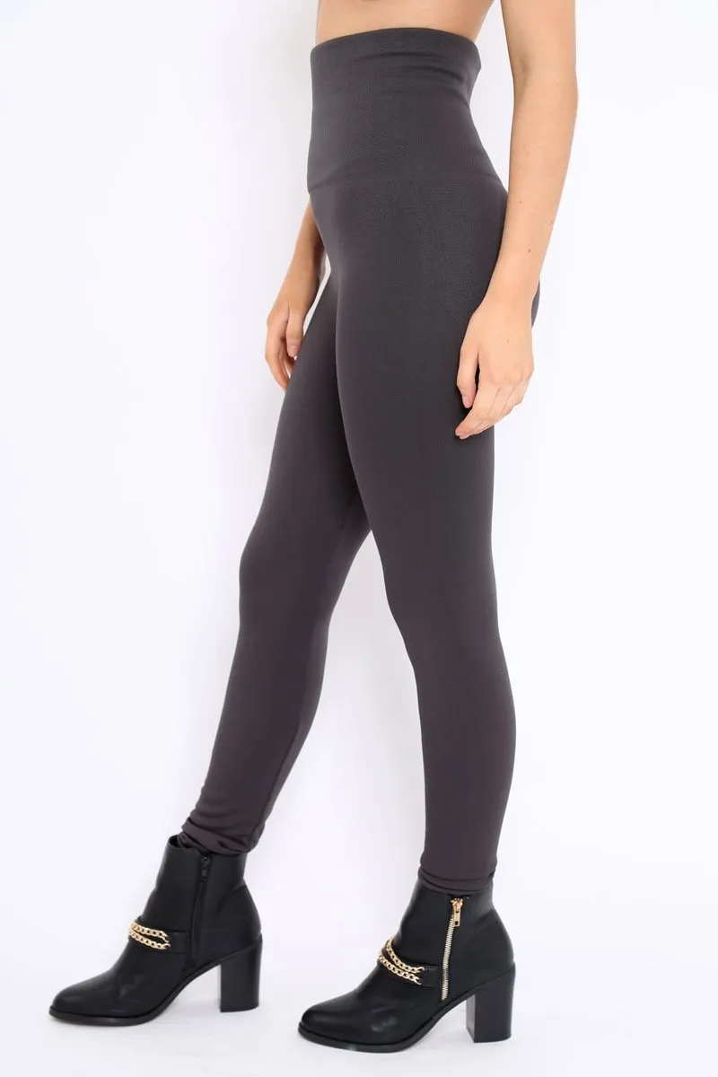 Grey High Waisted Shape Leggings - Binky