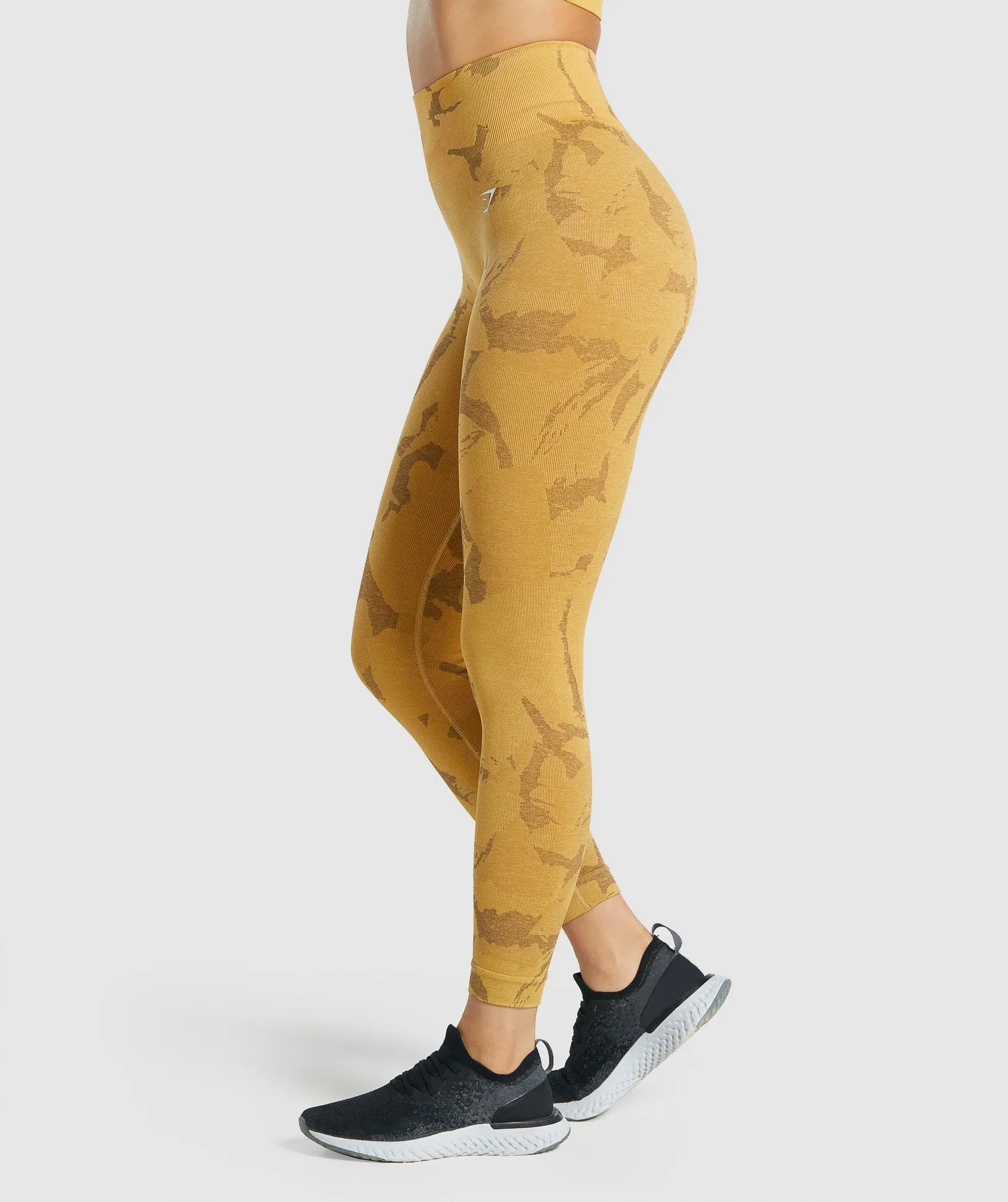 Gymshark Adapt Camo Seamless Leggings - Savanna | Yellow