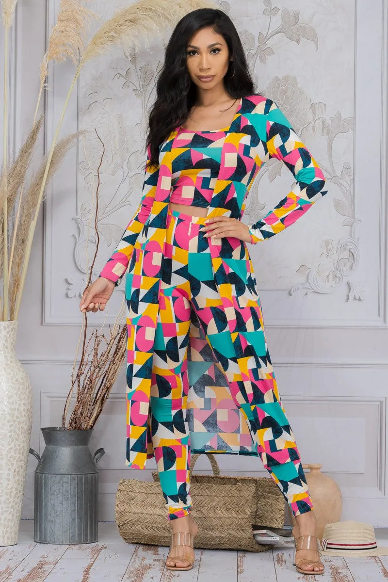 HH624X-AB - 3 PC PANT AND DUSTER SET