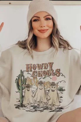 HOWDY GHOULS GRAPHIC SWEATSHIRT PLUS SIZE