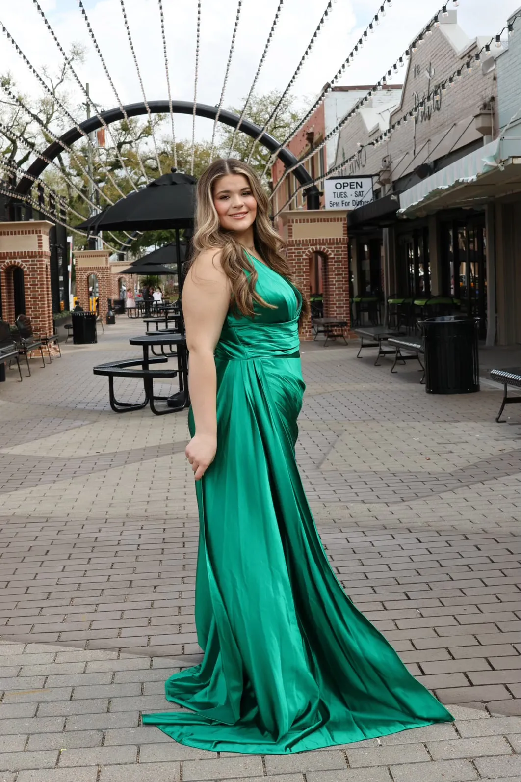 Kailey Halter Satin Gown