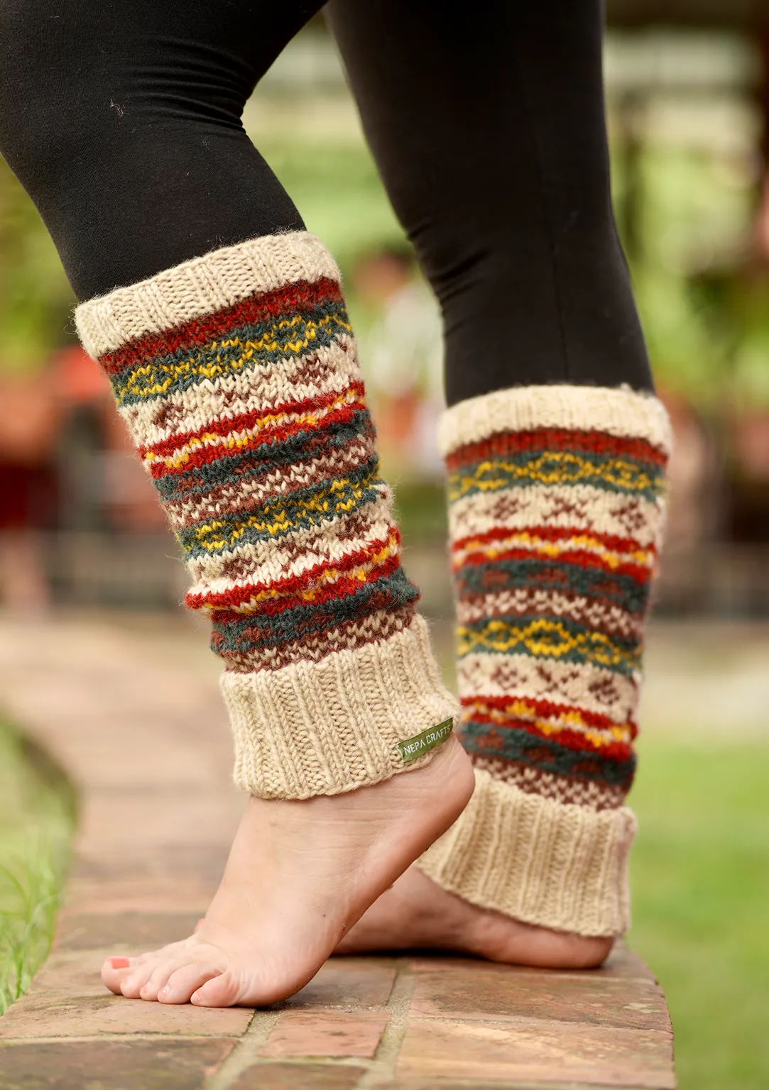 Maroon Knee High Woolen Legwarmers