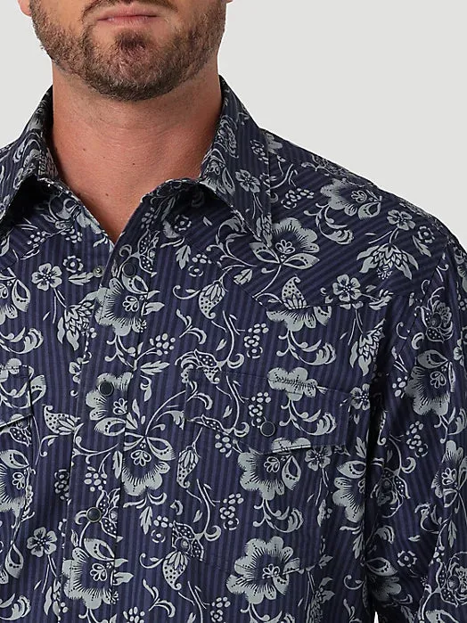 Men's Wrangler Coconut Cowboy Floral Print Snap Shirt