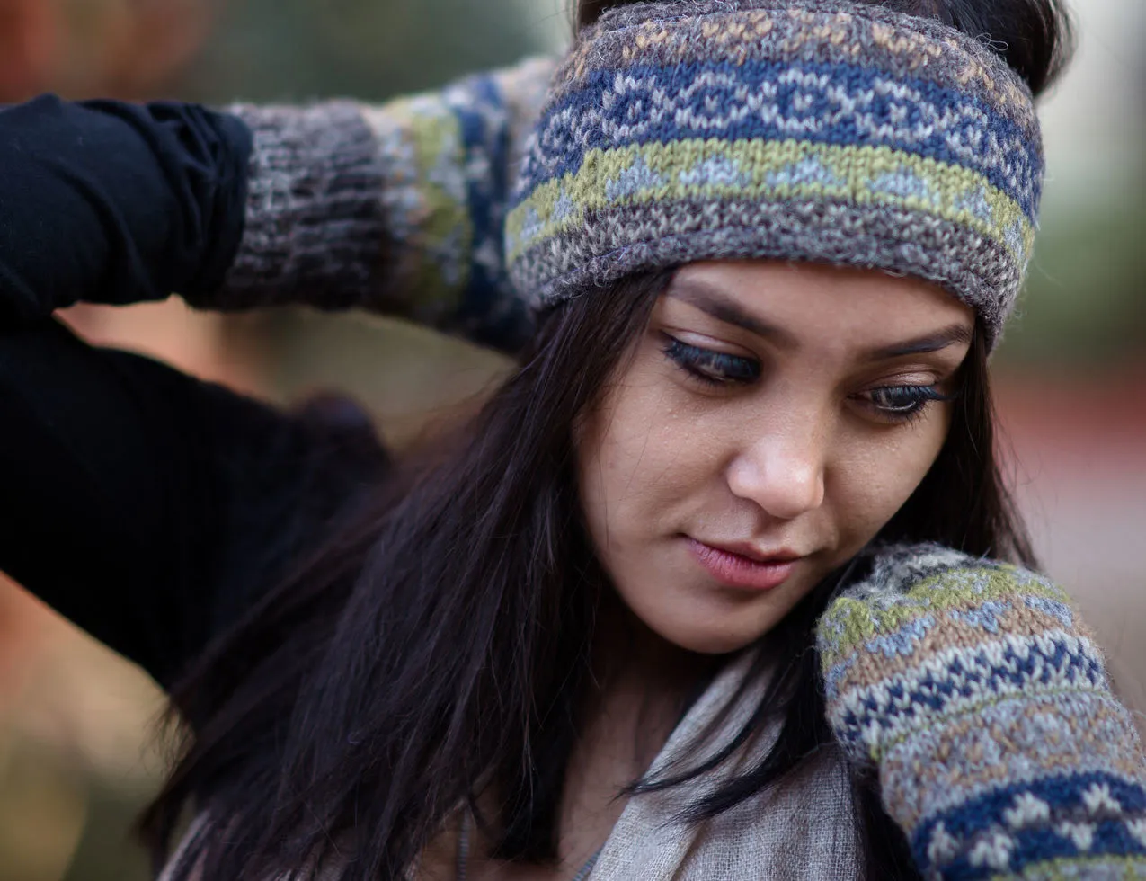 Multicolored Woolen Sherpa Head Band