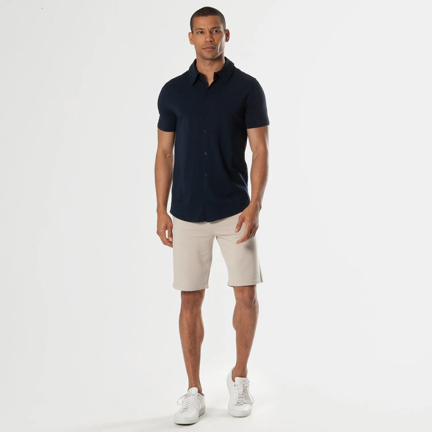 Navy Short Sleeve Knit Shirt