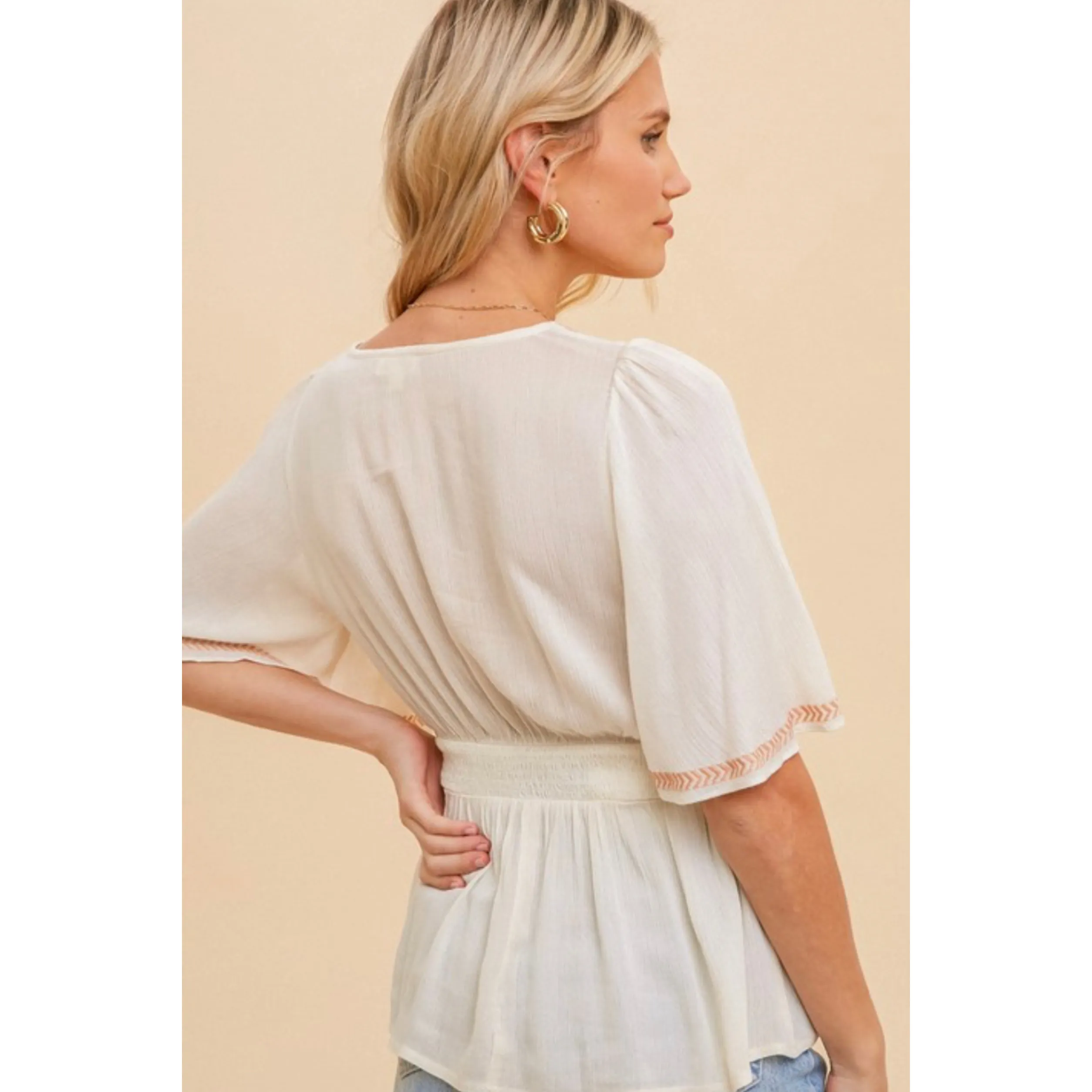 Never Leave Peplum Top