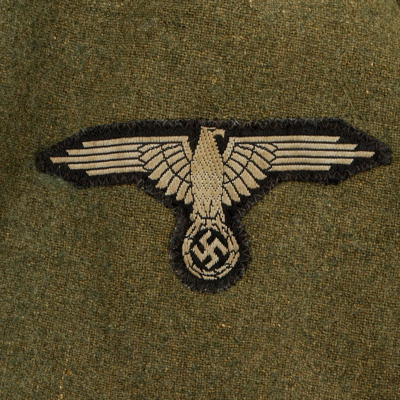 Original German WWII Wool SS M40 Greatcoat with "Hammerhead" Sleeve Eagle - Schutzstaffel