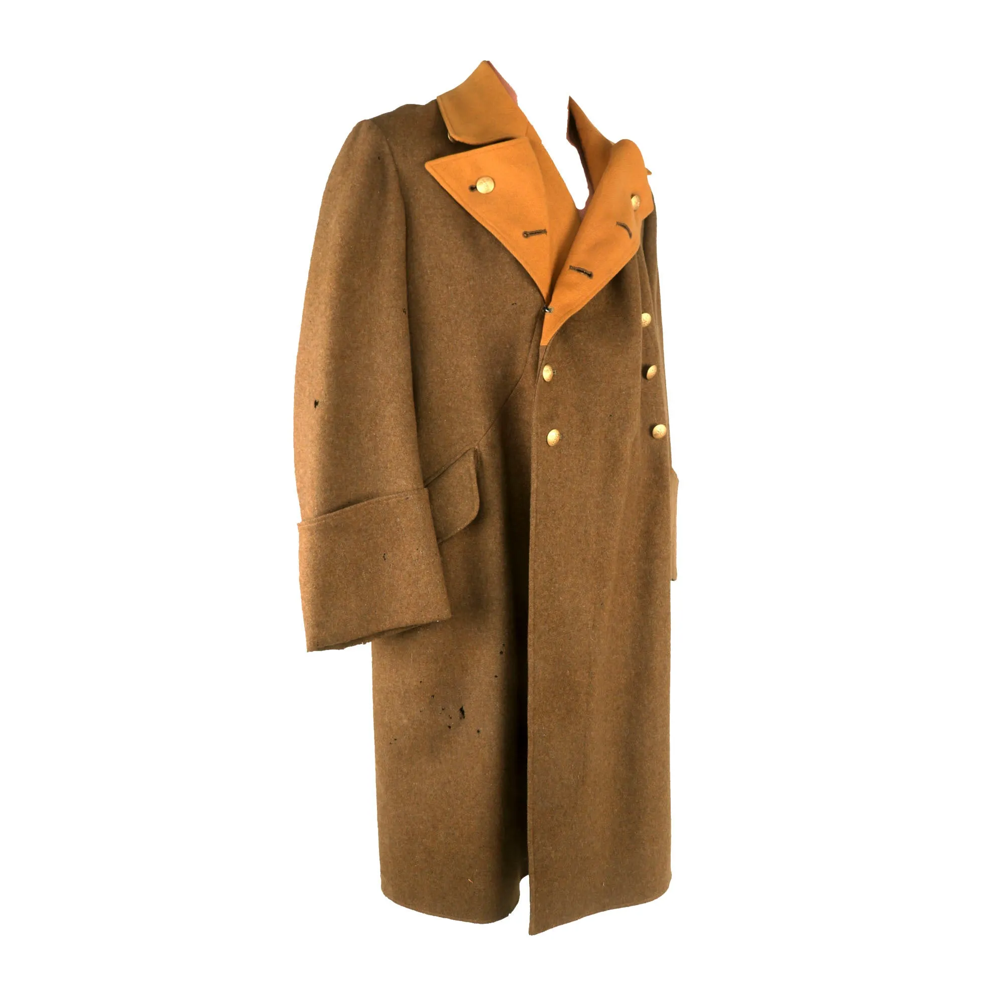 Original WWII German NSDAP Brown Wool Mantel Greatcoat with RZM Tag