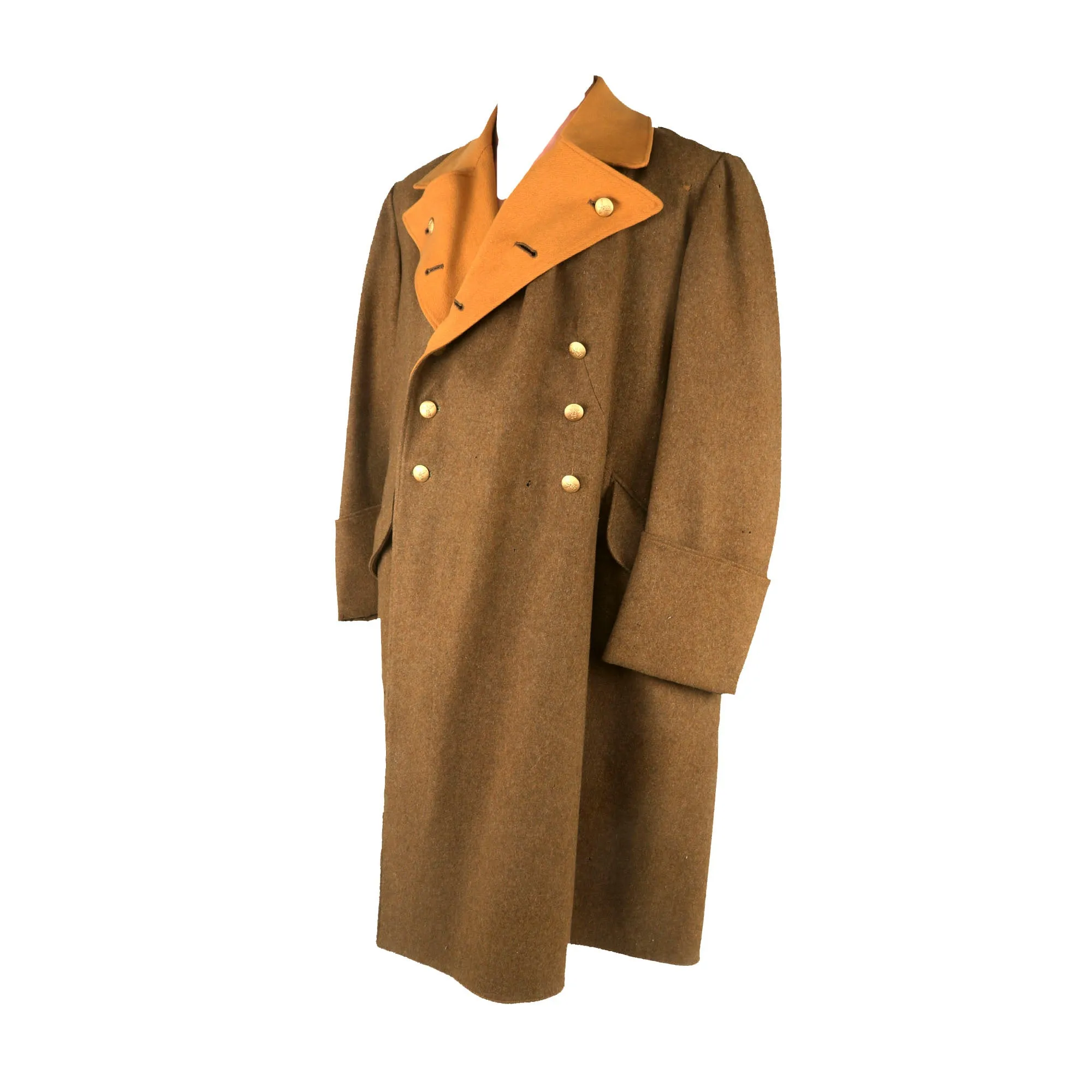 Original WWII German NSDAP Brown Wool Mantel Greatcoat with RZM Tag