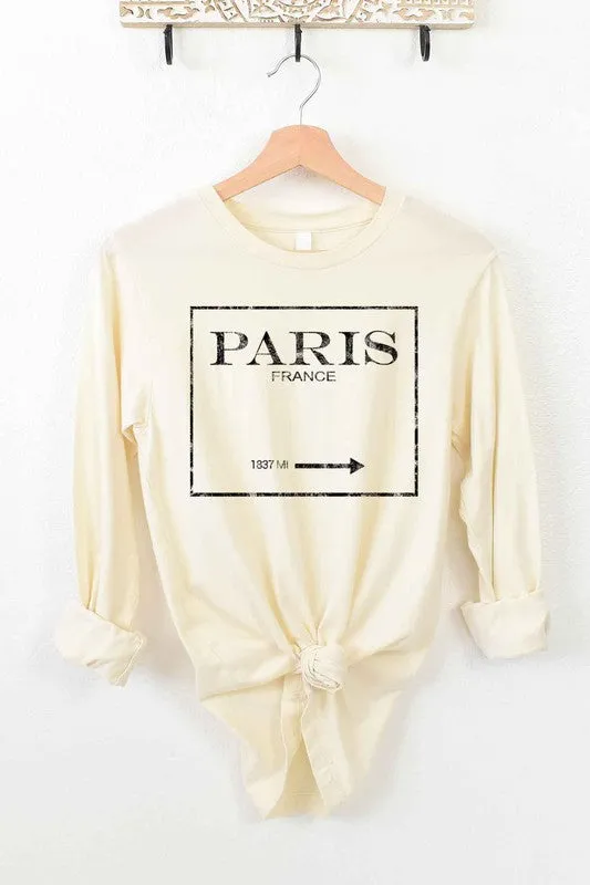 PARIS FRANCE LONG SLEEVE TEE