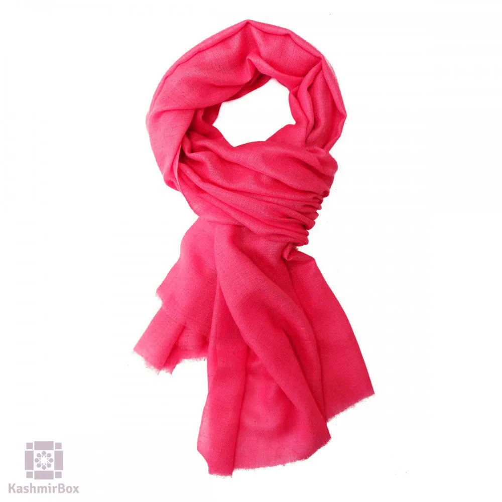 Pink Squared Woolen Stole