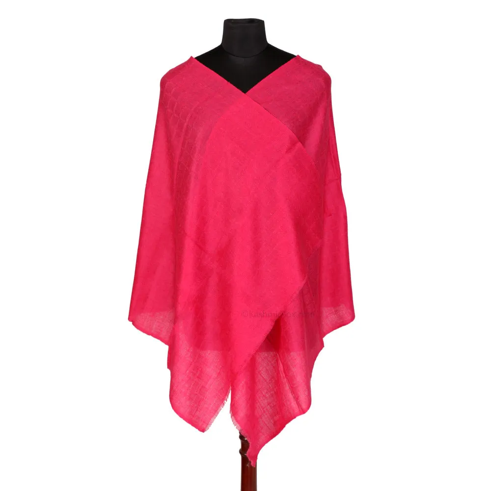 Pink Squared Woolen Stole