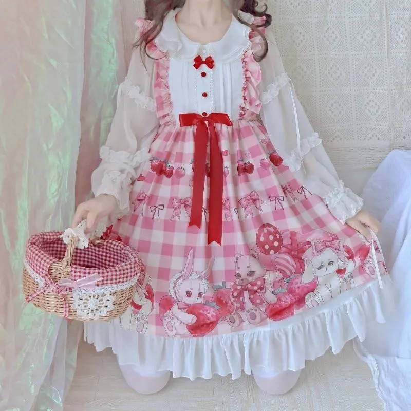 Plaid Baby Bun Lolita Dress