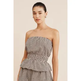 POSSE Aurelia Strapless Top, Gingham