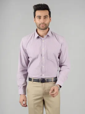 Purple Striped Slim Fit Casual Shirt | Greenfibre