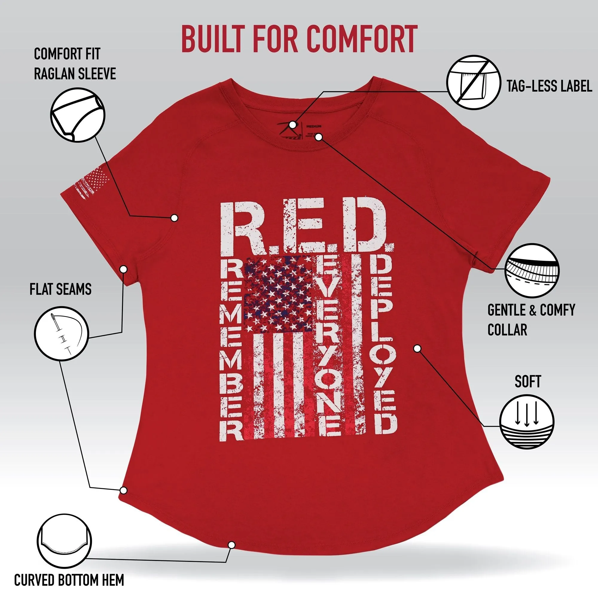 Red - Women's R.E.D. (Remember Everyone Deployed) T-Shirt