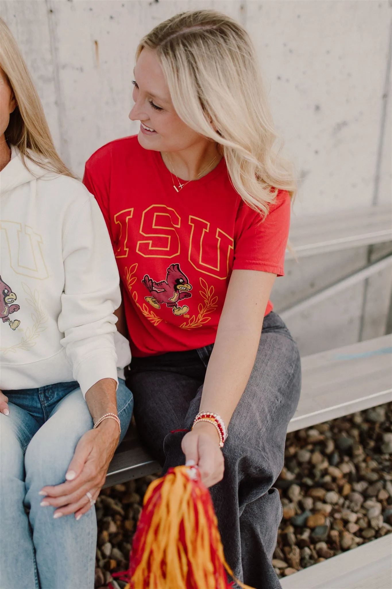 Retro Sport x Blond Genius - Iowa State 'ISU' Crewneck Tee in Vintage Cardinal