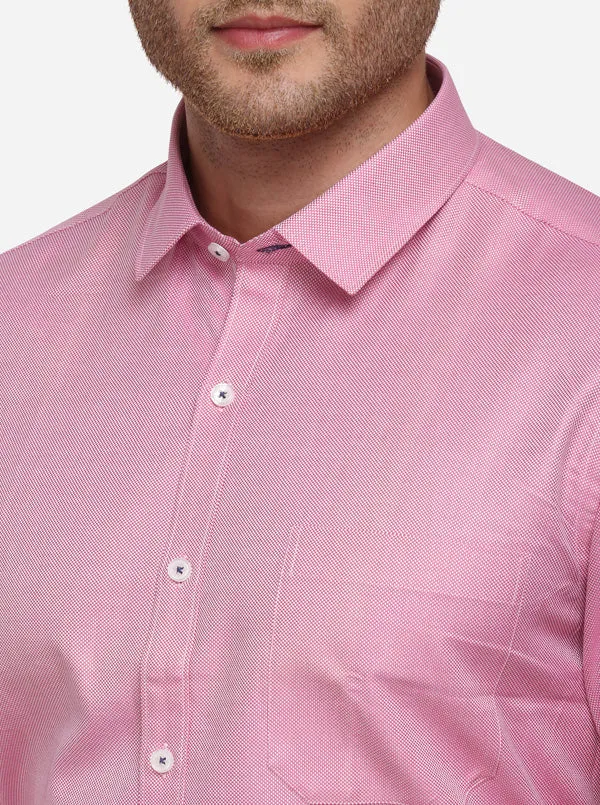 Rose Pink Solid Slim Fit Formal Shirt | JadeBlue