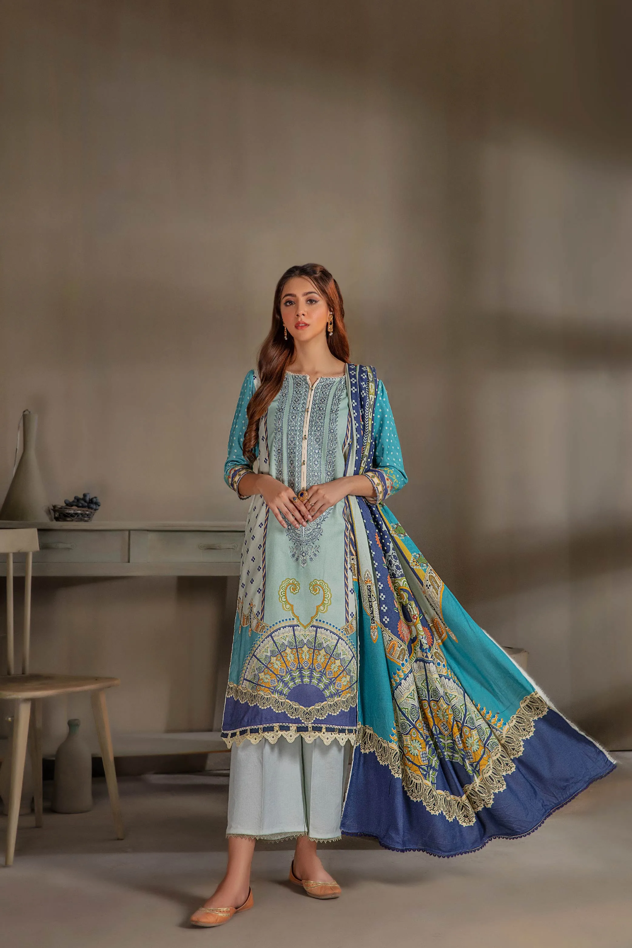 Sana & Samia by Lala Embroidered Woolen Print Collection – Namara