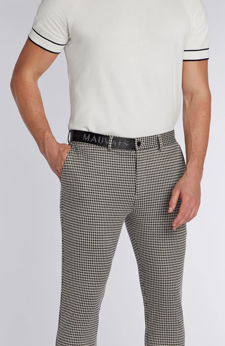 Signature Check Pants with Half Belt