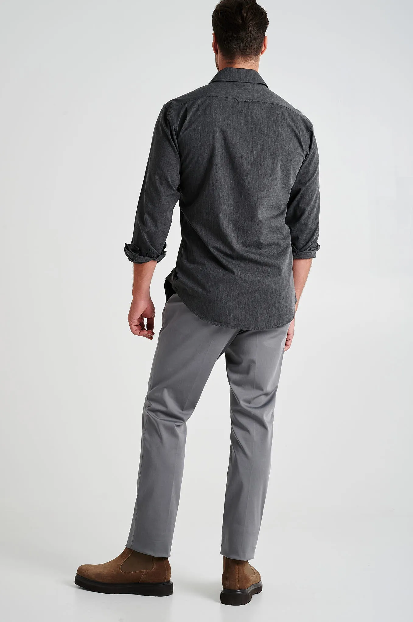 Slim fit plain SOLOTEX chino trousers