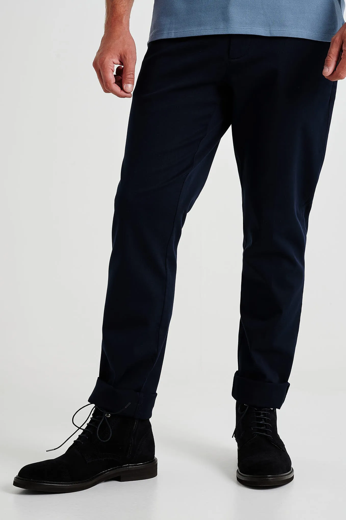 Slim fit plain SOLOTEX chino trousers