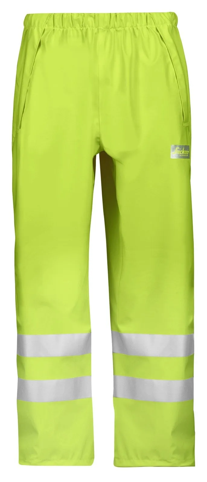 Snickers Workwear 8243 Hi Vis Waterproof Rain Trousers (Lightweight) Class 2