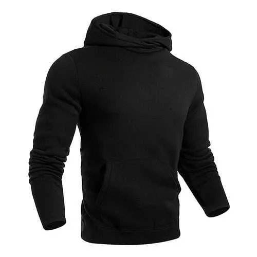 Solid Color Casual Cotton Long Sleeve Hoodies