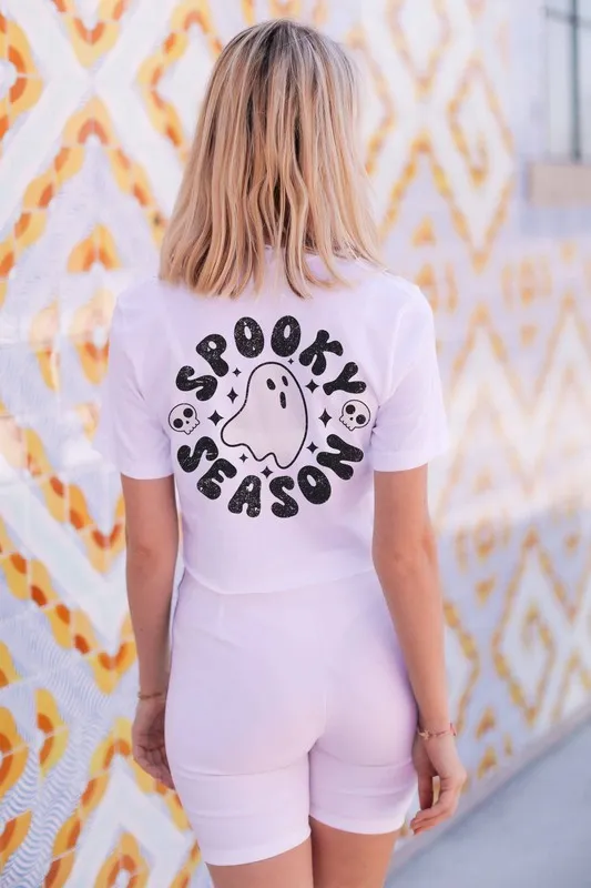 SPOOKY SEASON GRAPHIC CROP TEE