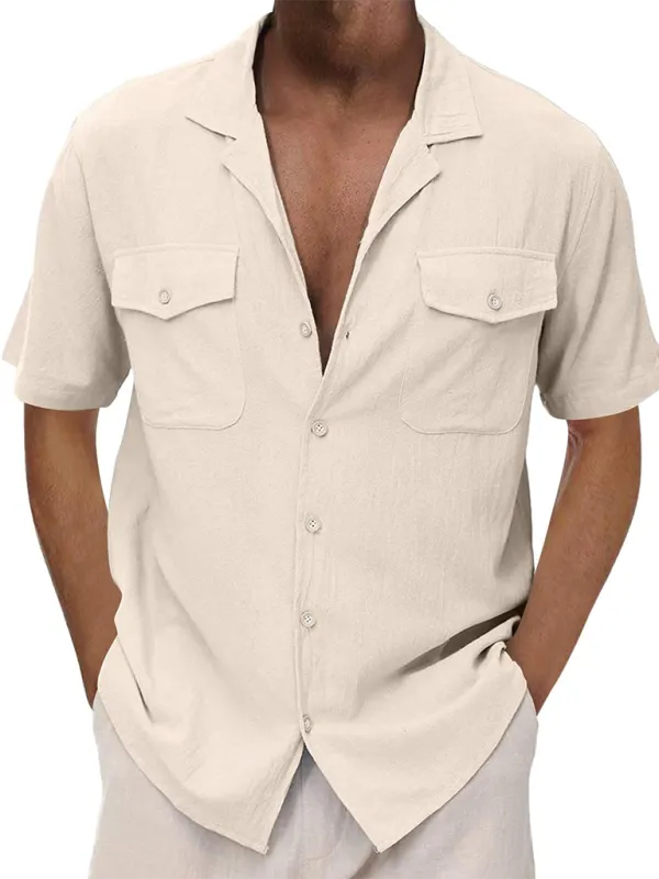 TEEK - Mens Short Sleeve Double Pocket Shirt