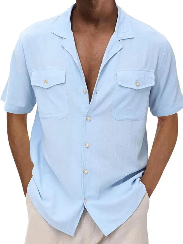 TEEK - Mens Short Sleeve Double Pocket Shirt