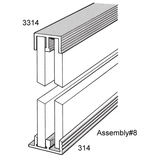 Track Assembly 8, Mill Aluminum